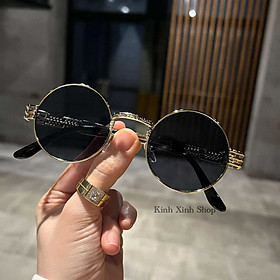 (Hàng cao cấp) Kính mát, Kính râm Mắt tròn xoe nam nữ phong cách retro