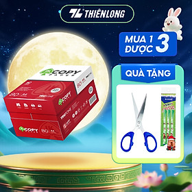 Combo 5 Ream giấy A4 80 gsm IK Copy (500 tờ) - Hàng nhập khẩu Indonesia Hàng nguyên thùng chất lượng cao
