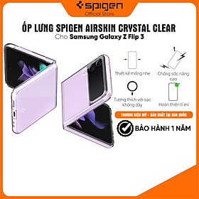 Ốp lưng Spigen Airskin Clear cho Samsung Galaxy Z Flip 3 - Thiết kế trong suốt, chống sốc, viền camera cao - Hàng chính hãng