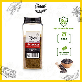 Tiêu đen xay tự nhiên vipep hũ nhựa 500g