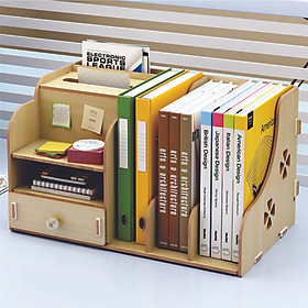 Mua Kệ sách để hồ sơ tài liệu đa năng để bàn bằng gỗ  kệ tài liệu  kệ đựng giấy A4 - KS01