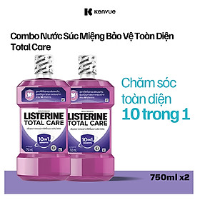 Combo 2 Nước súc miệng chăm sóc toàn diện Listerine Total Care Mouthwash 750ml