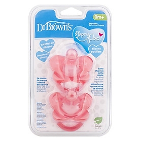 [ PS12003 ] Set 2 ty ngậm Dr Brown's siêu mềm đầu tròn Happy Paci, 100% silicone ( 0m+)