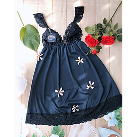 ĐẦM NGỦ LỤA CÁNH TIÊN HAI DÂY XINH XẮN-MÀU XANH ĐEN