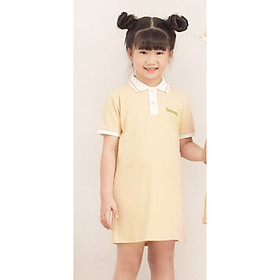 Đầm cho bé gái họa tiết dễ thương xinh xắn chất liệu thun mát phối màu cổ bẻ GUMAC DKA514 màu Đỏ và Kem ( dành cho bé gái từ 12 tháng đến 7 tuổi)