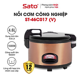 Mua Nồi Cơm Điện Công Nghiệp SATO 46C017 (V) 4.6L - Phù hợp cho: nhà hàng  khách sạn  quán cơm  bếp ăn tập thể  trường học  công ty  công trình XD ...- Miễn phí vận chuyển toàn quốc - Hàng Chính Hãng