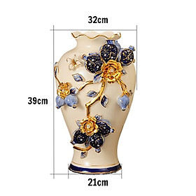  Bình hoa họa tiết hoa lựu đắp nổi mang phong cách tân cổ điển sang trọng CB20-BH2