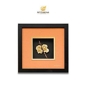 Tranh hoa lan dát vàng (24x24cm) MT Gold Art- Hàng chính hãng, trang trí nhà cửa, phòng làm việc, quà tặng sếp, đối tác, khách hàng, tân gia, khai trương 