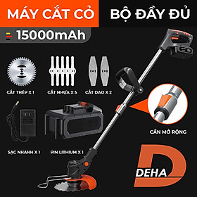 Máy cắt cỏ điện cầm tay dùng pin, máy tỉa cắt cành mini xài điện siêu khỏe gọn nhẹ