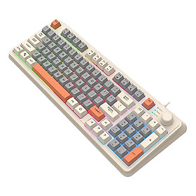 Mua Bàn phím máy tính giả cơ chuyên game Vinetteam XUNFOX K82 bàn phím chơi game thiết kế 94 phím có led 7 màu cực đẹp kèm theo nút chỉnh âm lượng dùng cho chơi game  văn phòng - hàng chính hãng