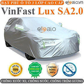 Bạt phủ xe ô tô VinFast Lux SA2.0 vải dù 3 lớp CAO CẤP BPXOT