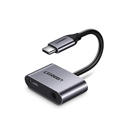 Cáp USB Type-C to 1 cổng audio 3.5, 1 cổng xạc Type Ugreen -50596 - Hàng chính hãng