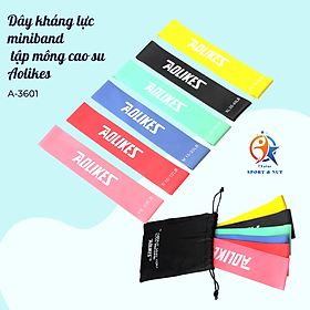 Dây miniband kháng lực tập mông chân đùi chính hãng Aolikes 3601