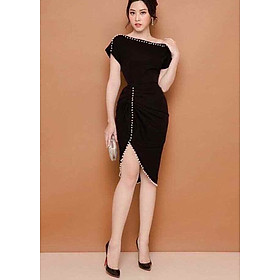 Đầm Kt Body Trễ Vai Cườm SK60024