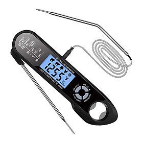Thermometer Instant Read Thermometer with Foldable 2 Probes BBQ