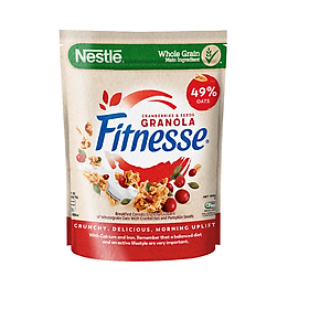 Hình ảnh Ngũ cốc ăn sáng Fitnesse Granola Nam Việt Quất & Hạt Bí Ngô (gói 300g)