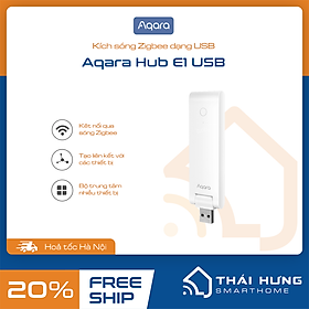 Bộ trung tâm Aqara E1 - Dạng USB nhỏ gọn, gập 105 độ, Zigbee 3.0 - Hỗ trợ Apple Homekit