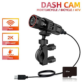 Camera hành động 2K HD Máy ảnh xe máy ngoài trời Máy ảnh Mũ bảo hiểm xe máy Sport DV Video Recorder DVR Dash cam cho xe đạp màu: Chỉ máy ảnh
