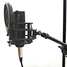 Adjustable Microphone Shock Mount with High Isolation   Filter Shield