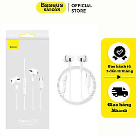 Mua Tai nghe dây nhét tai Type C Baseus Encok C18- Hàng chính hãng