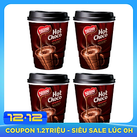 Lốc 4 Ly Giấy Bột Ca Cao Nestlé Hot Choco