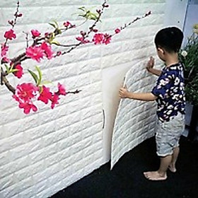 Mua Bộ 20 Miếng Xốp Dán Tường 3D Chịu lực  chống nước  chống ẩm mốc 70x77cm dt 26- trắng