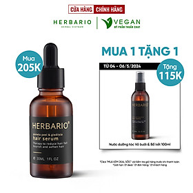 Serum mọc tóc vỏ bưởi & bồ kết Herbario 30ml pomelo giúp tóc mọc nhanh giảm rụng tóc thuần chay