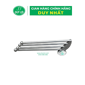 Mua GIÁ PHƠI KHĂN XẾP INOX 4 NHÁNH - QUÀ TẶNG 10 MÓC ÁO KÉP NHỰA CAO CẤP DUY LỢI