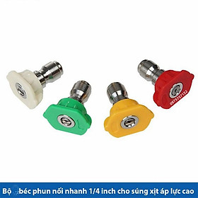 Mua BỘ 4 ĐẦU GẮN SÚNG XỊT RỬA XE ÁP LỰC CAO ÁP  ¼  INCH