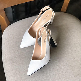 GIÀY CAO GÓT NỮ BÍT MŨI DÁNG SLINGBACK THỜI TRANG GÓT CAO 9CM