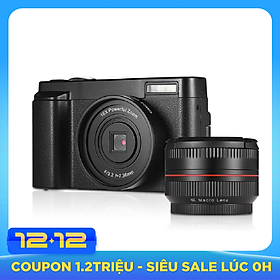 Máy Ảnh Kỹ Thuật Số Cầm Tay Có Màn Hình Hiển Thị (Full HD 1080P 24MP 16X Zoom)