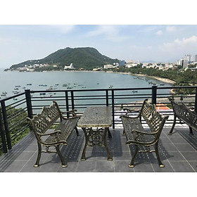 Ghế công viên băng dài nhôm đúc