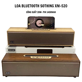 Loa Bluetooth Sothing XM-520, công suất 20w mạnh mẽ, thiết kế vân gỗ- Hàng chính hãng