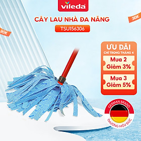 Cây lau nhà đa năng VILEDA Supermocio Wet vải sợ microfibre, đa năng cho mọi loại sàn nhà