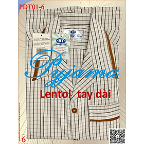 Bộ Pyjama HUONGTAM Lentol tay dài nam cao cấp(PDT01). Chất liệu vải Lentol loại tốt: mềm mại, thoáng mát, không phai màu