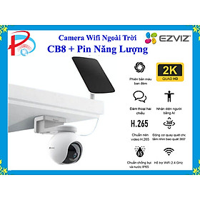 Hình ảnh Camera IP Wifi Ngoài Trời EZVIZ CB8 3MP 2K Tặng Kèm Tắm Pin Năng Lượng - Có Màu Ban Đêm - Đàm Thoại 2 Chiều - Hàng Chính Hãng