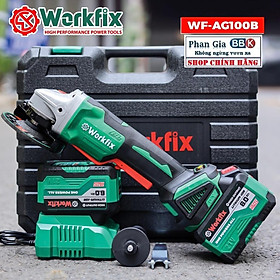 Máy Mài Pin Workfix WF-AG100B Công Tắc Bóp,Chống Khởi Động Lại ,Chân Pin Phổ Thông, Lõi Đồng Bảo Hành 12T
