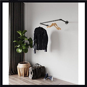 Mua Giá treo quần áo ống sắt lắp ghép  Kệ ống nước phơi quần áo (Tặng Kèm Tranh Decor)