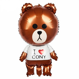 Bóng hình gấu 3d trang trí sinh nhật-Bóng Bay Sinh Nhật Hình Gấu-Bóng nhôm trang trí hình gấu ôm bánh gấu teddy