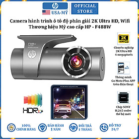 Mua Camera hành trình ô tô độ phân giải 2K Ultra HD  Wifi thương hiệu Mỹ cao cấp HP F488W - Hàng Nhập Khẩu