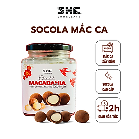 Hình ảnh Socola Macca Tiramisu - Hũ 100g - SHE Chocolate - Tốt cho sức khỏe - Quà tặng người thân, dịp lễ, thích hợp ăn vặt