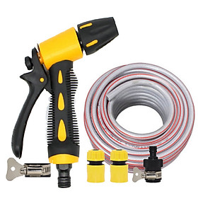 Mua Bộ dây vòi xịt nước rửa xe tưới cây loại 3m 5m 206319 cút sập nối đen+đai