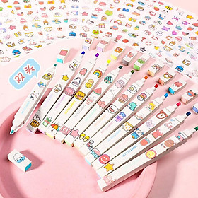 Bút highlight 2 đầu LIGHT COLOR màu pastel dễ thương 12 mẫu
