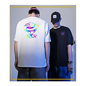 Áo thun phản quang hình ONE PIECE siêu ngầu tay lỡ