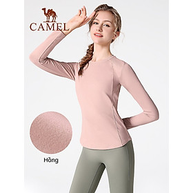 Quần áo tập yoga CAMEL 2022 mới mùa thu và mùa đông áo lông cừu quần áo thể dục quần áo thể thao quần áo thun dài tay phụ nữ