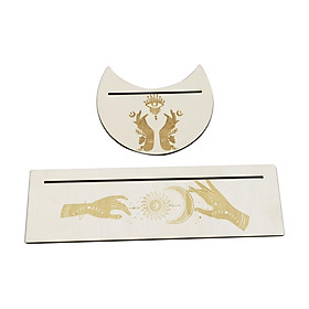 Set 2 Giá Đỡ Bài Tarot Hình Chữ Nhật Họa Tiết Mặt Trăng - Loại 6