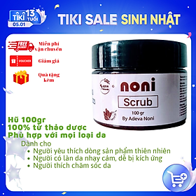 Tẩy tế bào chết Trái nhàu (cho mặt) – Noni scrub for face 100 gr - Sáng da, giảm thâm, tái tạo tế bào da mới, Kích thích sản sinh collagen - Thành phần thiên nhiên, không cồn, không paraben