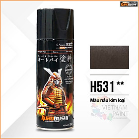COMBO Sơn Samurai màu nâu kim loại H531 gồm 3 chai đủ quy trình độ bền cao (Lót - Màu H531 - Bóng )
