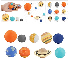 9Pcs Portable Colorful Early Education Soft Planet Ball for Kids