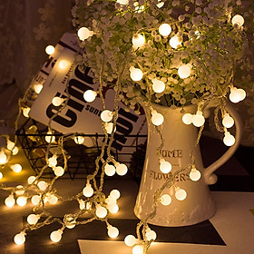 Đèn Led Trang Trí Bóng Tròn Dài 6M - 40 Bóng Trang Trí Noel Lễ Tết